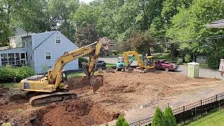 Excavating a House Foundation