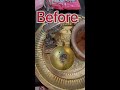 cleaning silver brass and copper using pitambari powder occasion ganeshchaturthi cleaning ganesha