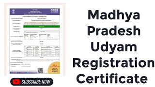 Madhya Pradesh Msme Udyam Registration Certificate | How To Get Msme Udyam Registration Certificate