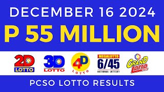 Lotto Result Today 9pm December 16 2024 PCSO