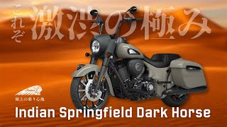 これぞ激渋の極み！曲尾さんに男前になれる単車を聞いてみた！Indian Springfield Dark Horse、Chief BobberとSpringfieldを徹底比較！＃ハーレーダビッドソン