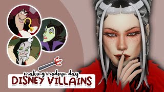 Making Modern Disney Villains! 😈 | Sims 4 Create a Sim Challenge