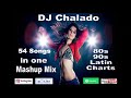 TOP POP LATIN CHARTS  54 SONGS IN MASHUP MIX  (  MIXED DJ CHALADO