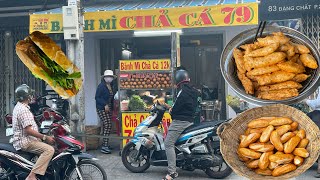 Xếp hàng mua BÁNH MÌ CHẢ CÁ 12k Nóng cực ngon ,không pha bột không kịp tay ở Sài Gòn I HiepVlog #44