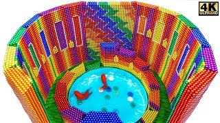 Build The Most Modern Underground Swimming Pool From Magnetic Balls (Satisfying)| Magnet Satisfying