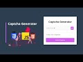 Captcha Generator in HTML CSS & JavaScript