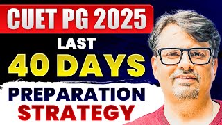 CUET PG 2025 | 40 Days Preparation Strategy for CUET PG | by gp sir