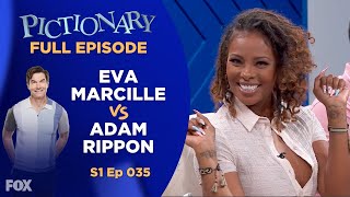 Look Who's Drawing Now! | Pictionary Game Show - Full Episode: Eva Marcille v Adam Rippon (S1 Ep 35)