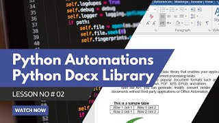 Python Automations - Python Docx Library - Lesson No 02