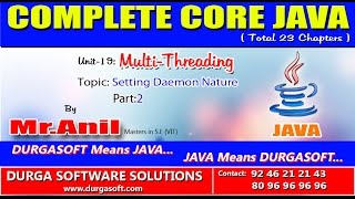Core Java-Multi-Threading-Setting Daemon Nature-Part 2