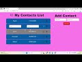 Contact-list || Coding Ninjas || React Skill Test