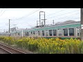 セイタカアワダチソウとススキと普通列車 60fps ＠宮城県岩沼市