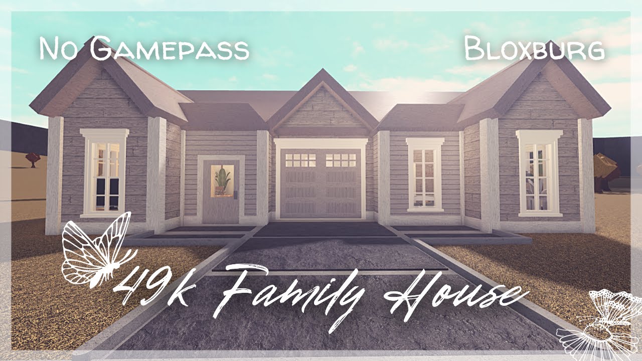 Roblox Bloxburg: 49k Aesthetic Family House No Game Pass + Tour ...