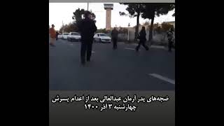 حکم اعدام آرمان عبدالعالی کودک مجرم سحر گاه چهارشنبه ۳ آذر در زندان رجائی شهر کرج اجرا شد.