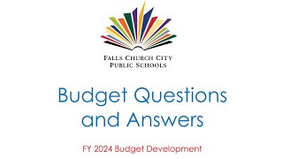 FCCPS FY 24 Budget Public Hearing \u0026 Work Session #1