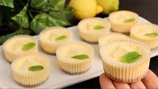 Sugar-free lemon cheesecake! No flour! no gluten! Refreshing dessert in 10 minutes! keto recipe !