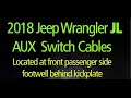 Jeep Wrangler JL JLUS AUX Cables Location and Description