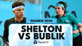 Ben Shelton vs Alexander Bublik Entertaining Match Highlights | Madrid 2024