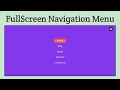 Fullscreen Overlay Navigation Menu Using HTML, CSS and JavaScript | Responsive Navigation Bar