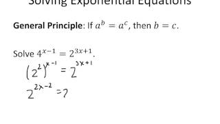 Brainstorming: Solving Simple Exponential Equations