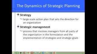 Chapter 6 - Strategic Planning Part 1