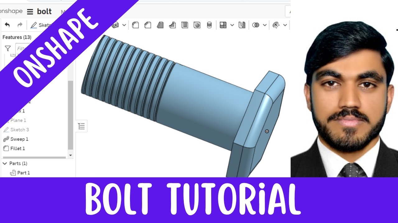 #onshape #bolt And #nut - YouTube