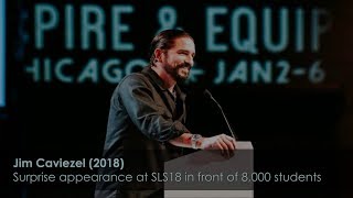 Jim Caviezel Inspiring Testimony | new | Chicago SLS18 surprise