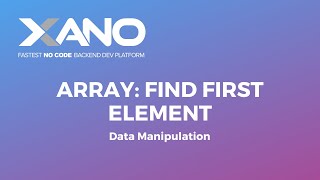 Array: Find First Element