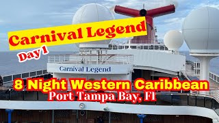 Carnival Legend-DAY 1/Embarkation, Sail Away, Dining/8 night Western Caribbean Cruise Nov 2024