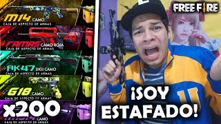 ¡ABRO 200 CAJAS de LAS NUEVAS SKINS en FREE FIRE y ME TERMINAN ESTAFANDO ASÍ! *no puede ser*