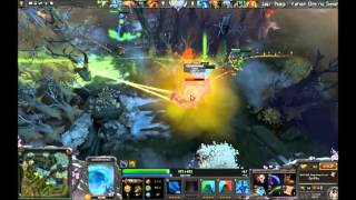 DOTA 2 - EternalEnvy (Morphling) ganks pudge with windrunner and rubick