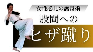 【悪用厳禁】格闘家でも避けれない？ 相手の股間にヒザ蹴り 女性のための護身術