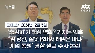 [뉴스룸 모아보기] '내란'이었단 정황들…정작 수사받아야 할 대상들이 되레 (24.12.5) / JTBC News