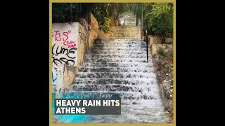 Heavy rain hits Athens - #SHORTS