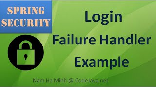 Spring Security Login Failure Handler Example