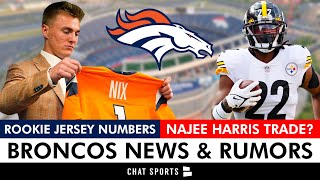 Broncos Rookie Jersey Numbers Released + Trade For Najee Harris? Denver Broncos News & Rumors