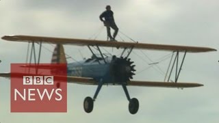 Wing-walking aged 90 - BBC News