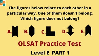 OLSAT PRACTICE TEST LEVEL E PART 1 || Educational videos