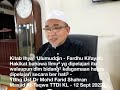 Kitab Ihya' 'Ulumuddin - YBhg Ust Dr Mohd Farid Shahran - 12 Sept 2022