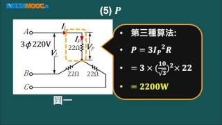 高中基本電學_第12章 交流電源_三相電源_ 12-3 Part J 範例: Y接負載基本運算_陳政旭