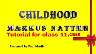 Childhood - A Poem by Markus Natten | Reflection on Growing Up