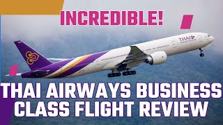 Thai Airways BUSINESS CLASS 777 Flight Review - INCREDIBLE Flight! (BKK-FRA)