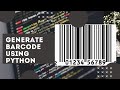 Generating a barcode using python || barcode generator