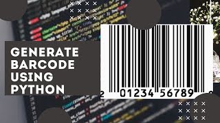 Generating a barcode using python || barcode generator
