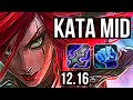 KATARINA vs CASSIOPEIA (MID) | 8/0/6, 700+ games, Legendary, Rank 13 Kata | EUW Grandmaster | 12.16