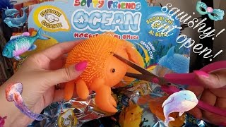 Tagliamo Squishy!!! Apriamo Una box intera di Softy Friends Ocean!!! Troppo carini!