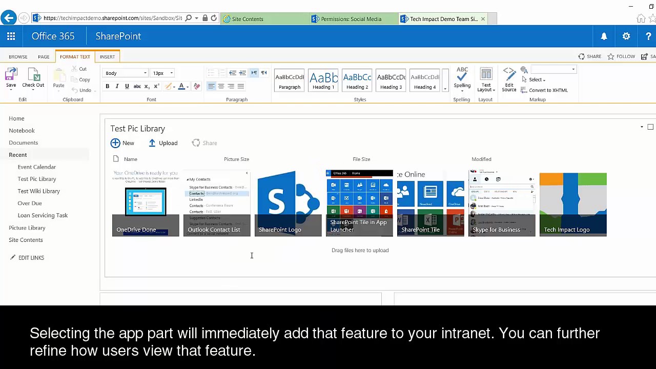 Using Microsoft's SharePoint Online To Create An Intranet Site - YouTube