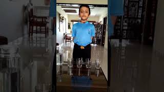 school science experiment of music with water by kid naughty nunnu