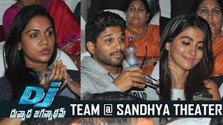 DJ Duvvada Jagannadham Team Watches Dj Movie @ Sandhya Theater | TFPC