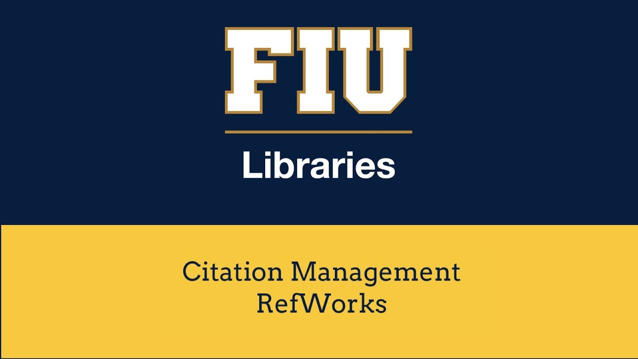 Refworks Overview Youtube